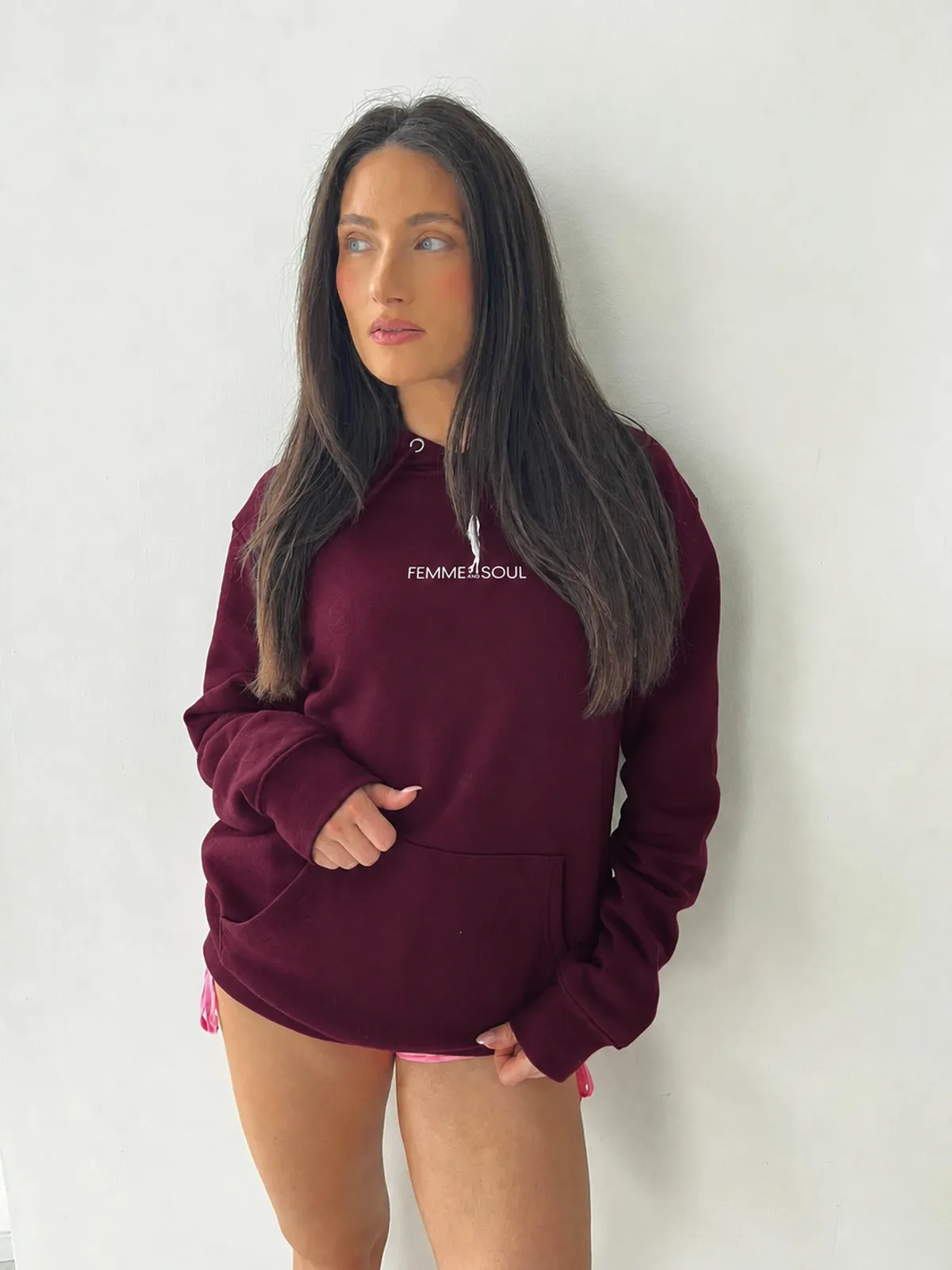 F&S Hoodie, Burgundy, view 1